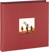 Fotoalbum 30x30 cm (fotoboek met 100 zwarte pagina's, album voor 400 foto's om zelf vorm te geven en in te plakken) bordeaux