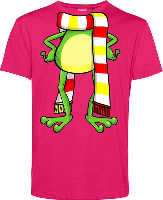 T-shirt kind Oeteldonk Sjaal Kikker | Carnavalskleding kind | Carnaval Kostuum | Foute Party | Fuchsia | maat 68