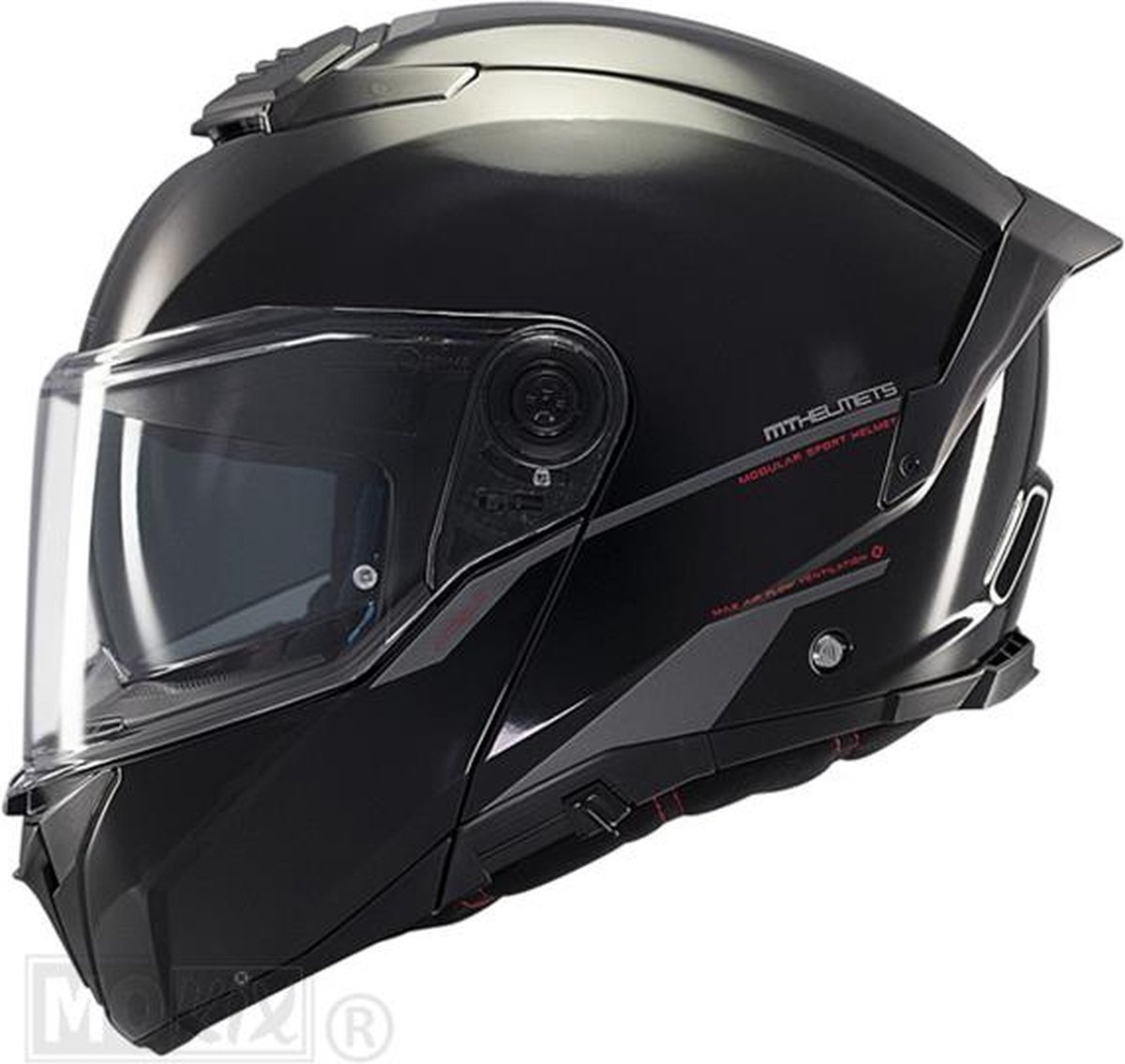 MT Atom 2 SV systeemhelm glans zwart M