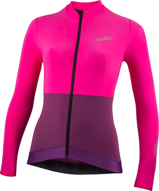 Nalini - Dames - Fietsshirt - Lange Mouwen - Wielrenshirt - Fucsia - Paars - WARM WRAP LADY JERSEY - L