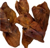 Famiflora hoogwaardige varkensoren van Belgische oorsprong - 100 stuks voor in totaal 4.5KG - In netzak - Kauwsnack voor honden