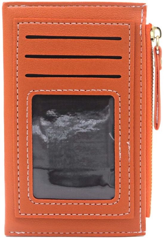 Portefeuille - Porte-cartes - Étui pour cartes de crédit - Simili cuir - 14x9 cm - Oranje