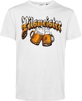 T-shirt Pilsmeister | Carnavalskleding heren dames | Oktoberfest | Foute Party | Wit | maat XS