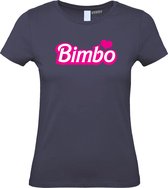 Dames t-shirt Bimbo | Carnavalskleding heren dames | Carnaval Kostuum | Foute Party | Navy Dames | maat XXL