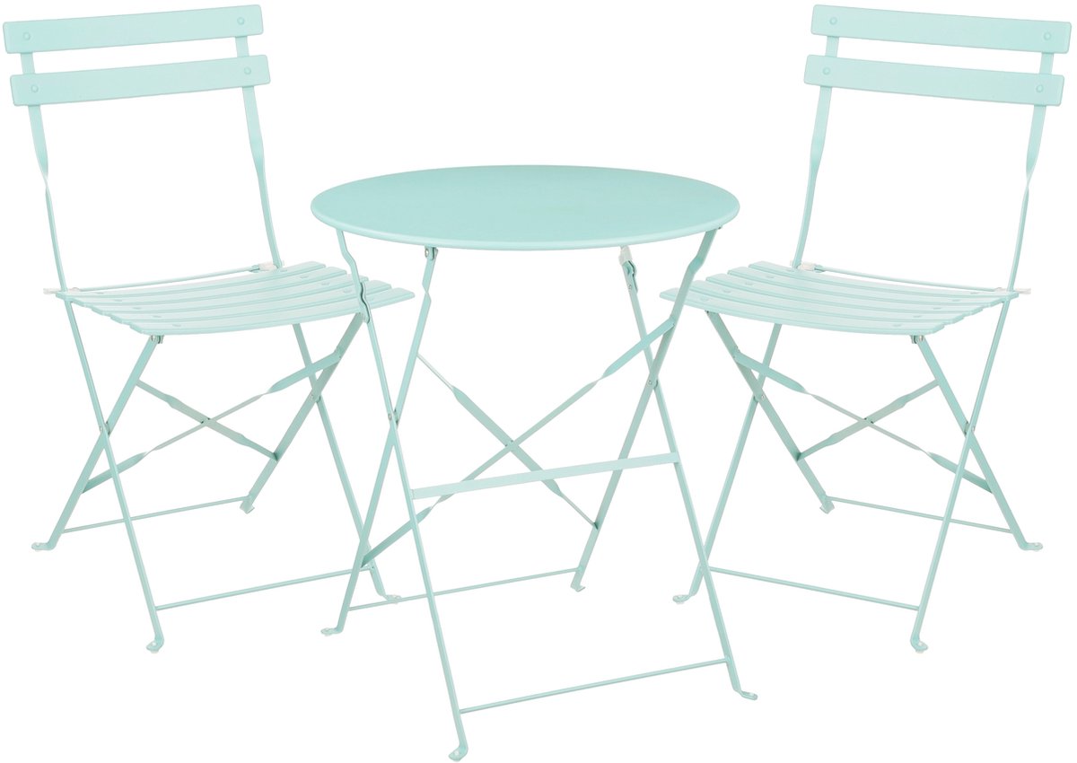 Bol.com Mica Decorations Laurence Bistroset - Set van 3 - Metaal - Lichtgroen aanbieding