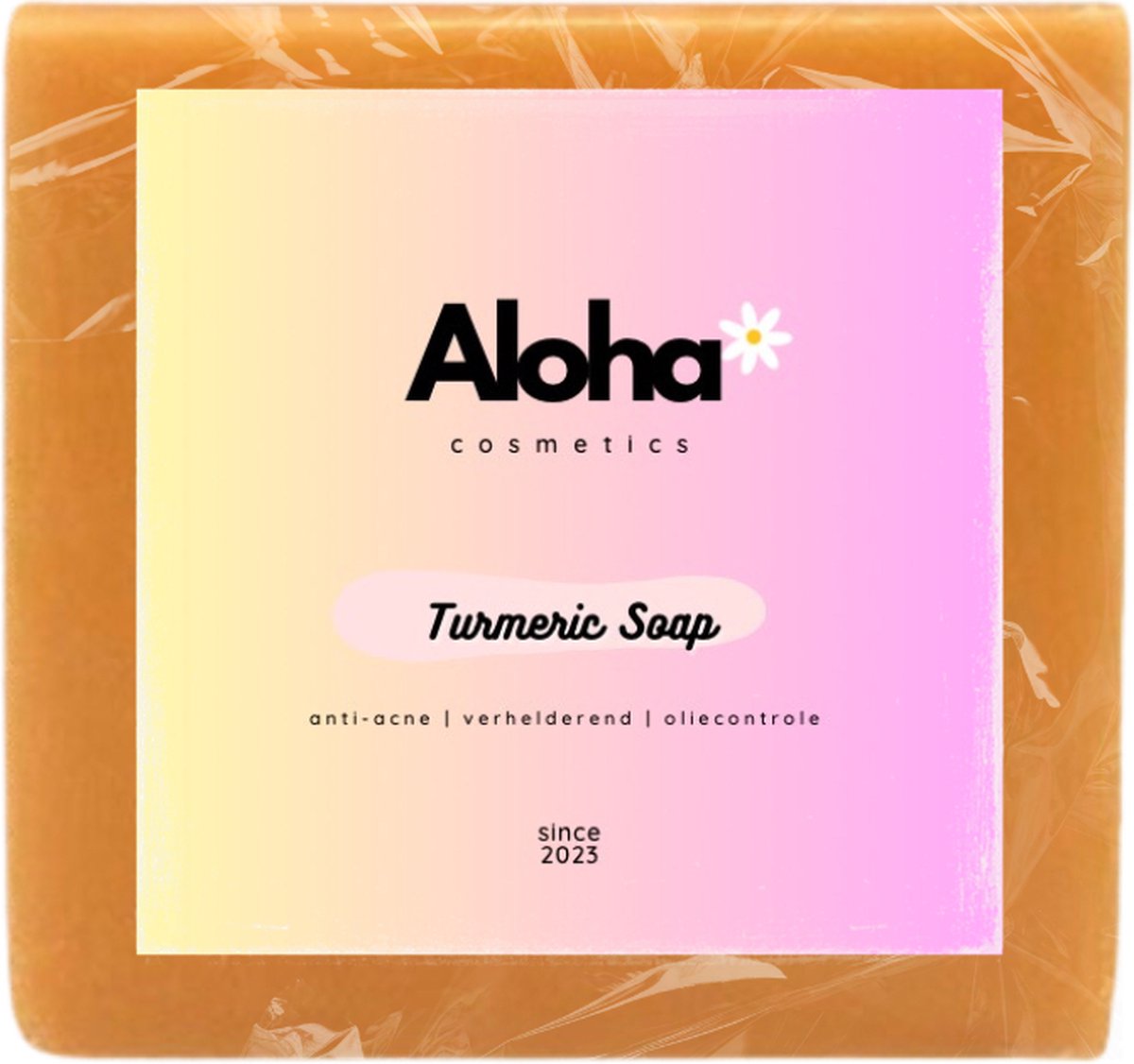 ALOHA Turmeric Soap 2 Pack - Natuurlijke Kurkuma zeep - Huidverzorging - Gezichtsreiniger voor Acne en Pigmentvlekken - Tumeric - Ayurvedisch - Body Wash