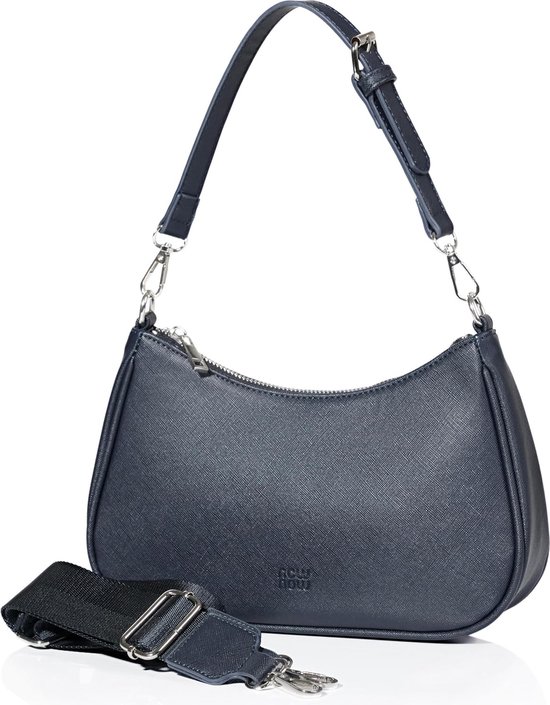 schoudertas voor dames, met 2 schouderriemen om te wisselen, praktische crossbody tas met brede riem, of elegante Y2K schoudertas voor dames met smalle riem