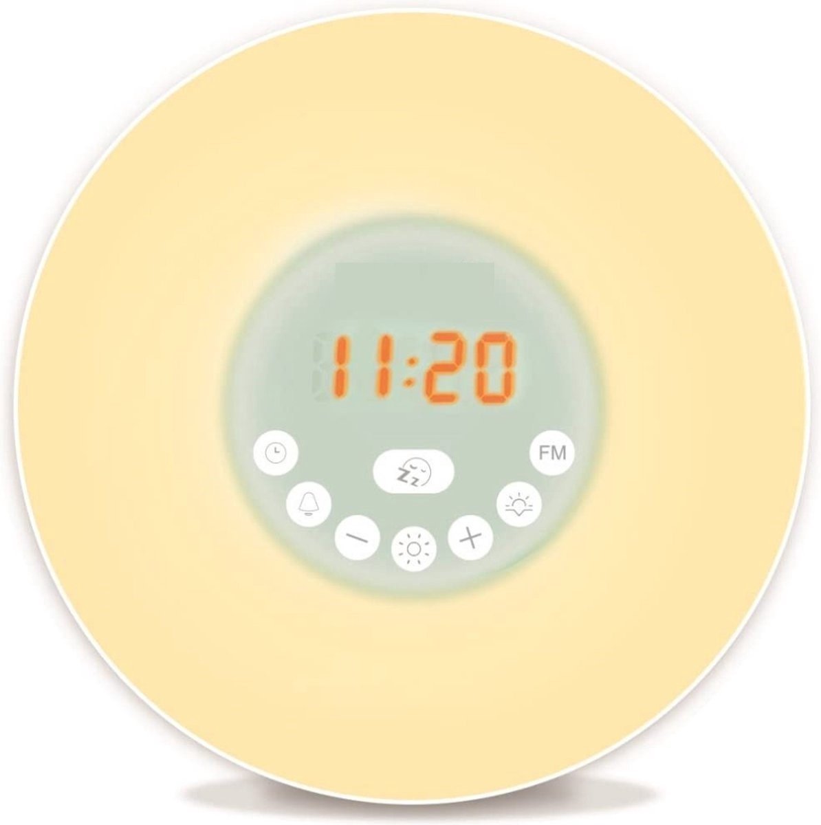 Bol.com Wake Up Light - Kleurrijke Zonsopgangwekker - Wekker - Wake-up Light - FM Radio - Nachttafellamp - Zonsopgang - Zonsonde... aanbieding