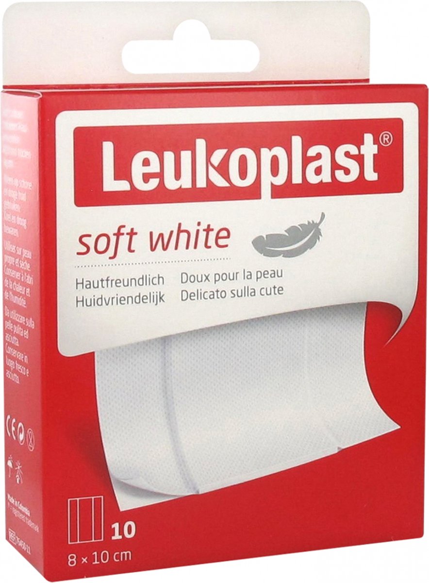 Goedkoopste Leukoplast Soft white 8 x 10cm 10 Stuks