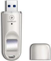LUXWALLET SecureTouch – USB 3.0 Flashdrive Met Vingerafdruk – Ingebouwde Beveiliging – Metalen Behuizing – Stijlvol Design - USB Stick – OTG – 128GB –Zilver
