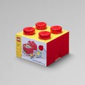 LEGO Storage Brick 4 Knobs verpakking met rode deksels en LEGO logo.