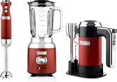 Westinghouse - Retro - Handmixer + Staafmixer + Blender - Rood