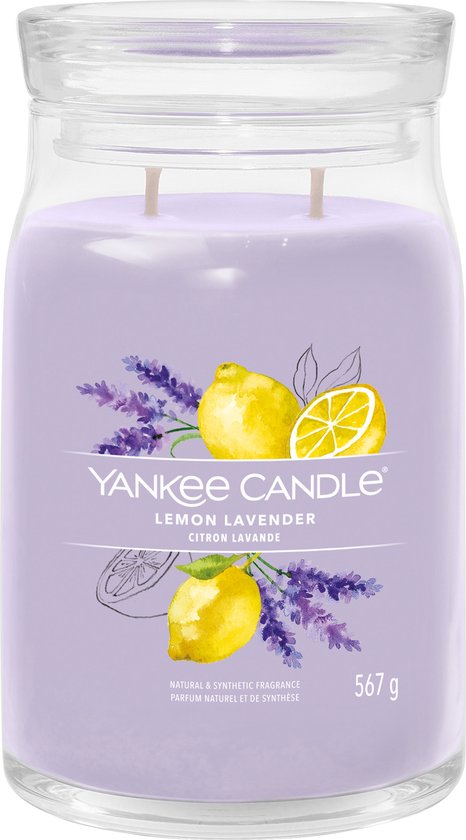 Yankee Candle - Grote kaars in glas, gezellige herfstgeur en kruidige appelwijn met kaneel, kruidnagel en sinaasappel- en citroensnijdingen