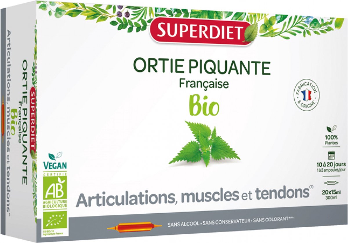 Goedkoopste Superdiet Brandnetel Biologisch 20 Flesjes
