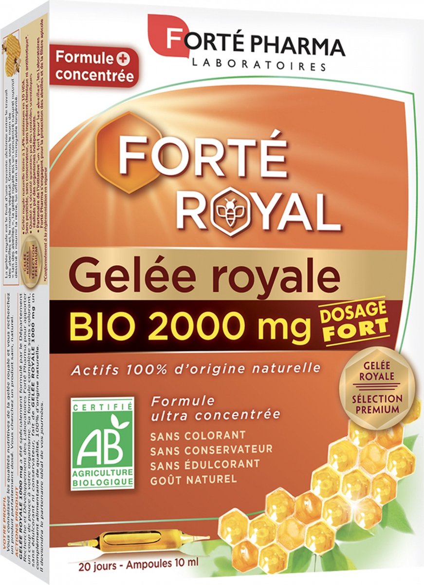 Goedkoopste Forté Pharma Forté Royal Royal Jelly 2000 mg Bio 20 Flacons