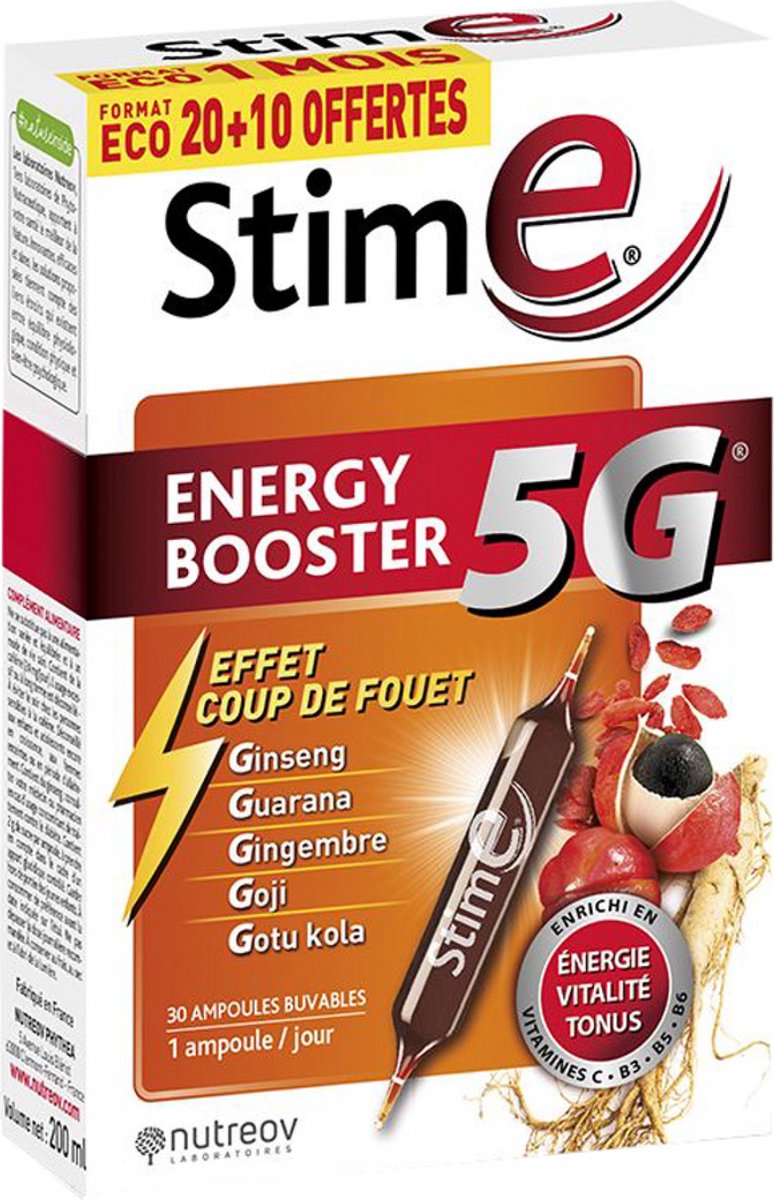 Nutreov Stim E Energy Booster 5G 20 Ampullen + 10 Gratis
