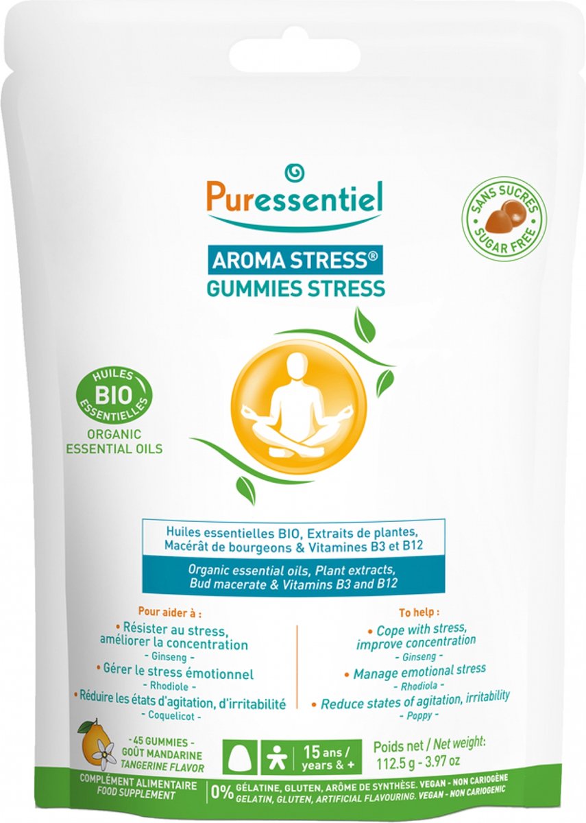 Goedkoopste Puressentiel Aroma Stress 45 Gummies
