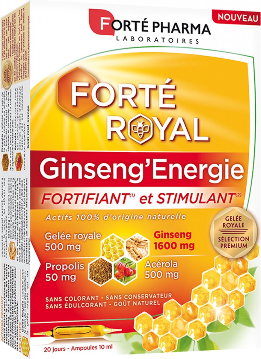 Goedkoopste Forté Pharma Forté Royal Ginseng'Energie 20 Ampullen