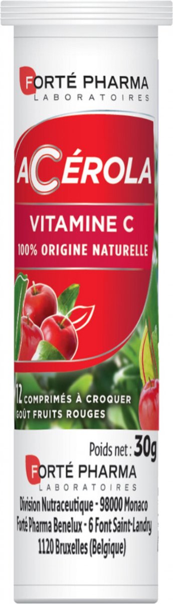 Goedkoopste Forté Pharma Acerola Vitamine C 12 Kauwtabletten