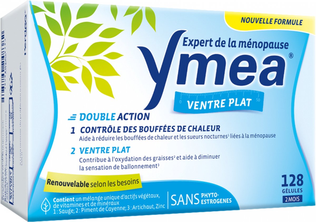 Goedkoopste Ymea Menopauze Opvliegers en Platte Buik 128 Capsules