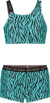 Just Beach J401-5014 Meisjes Bikini - Turquoise zebra - Maat 122-128