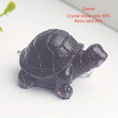 Garnet - 25mm kleine schildpad van steen kristal - Edelsteen - Chakra - Meditatie