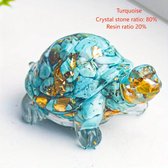 Turquoise - 25mm kleine schildpad van steen kristal - Edelsteen - Chakra - Meditatie