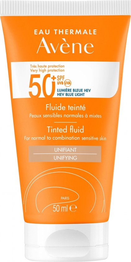 Foto: Zonnebrandcr me met kleur avene tinted fluid spf50 50 ml 