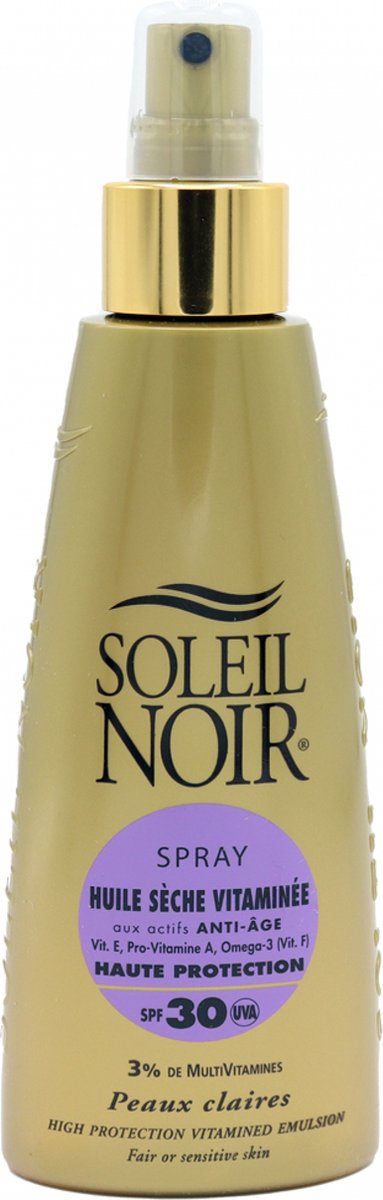 Soleil Noir Gevitamineerde Droge Olie SPF30 Spray 150 ml