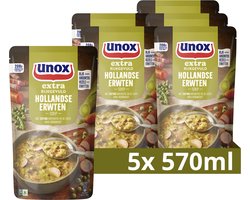 Unox Extra Rijkgevuld Soep In Zak - Hollandse Erwtensoep - 5 x 570 ml - Voordeelverpakking