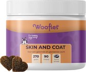Woofies - Skin and Coat voor honden als snoepje - Huid en Vacht met Woofies® Omega Complex, algemeen, zink, biotine & Vitamine E - 90 Chews - Rundersmaak
