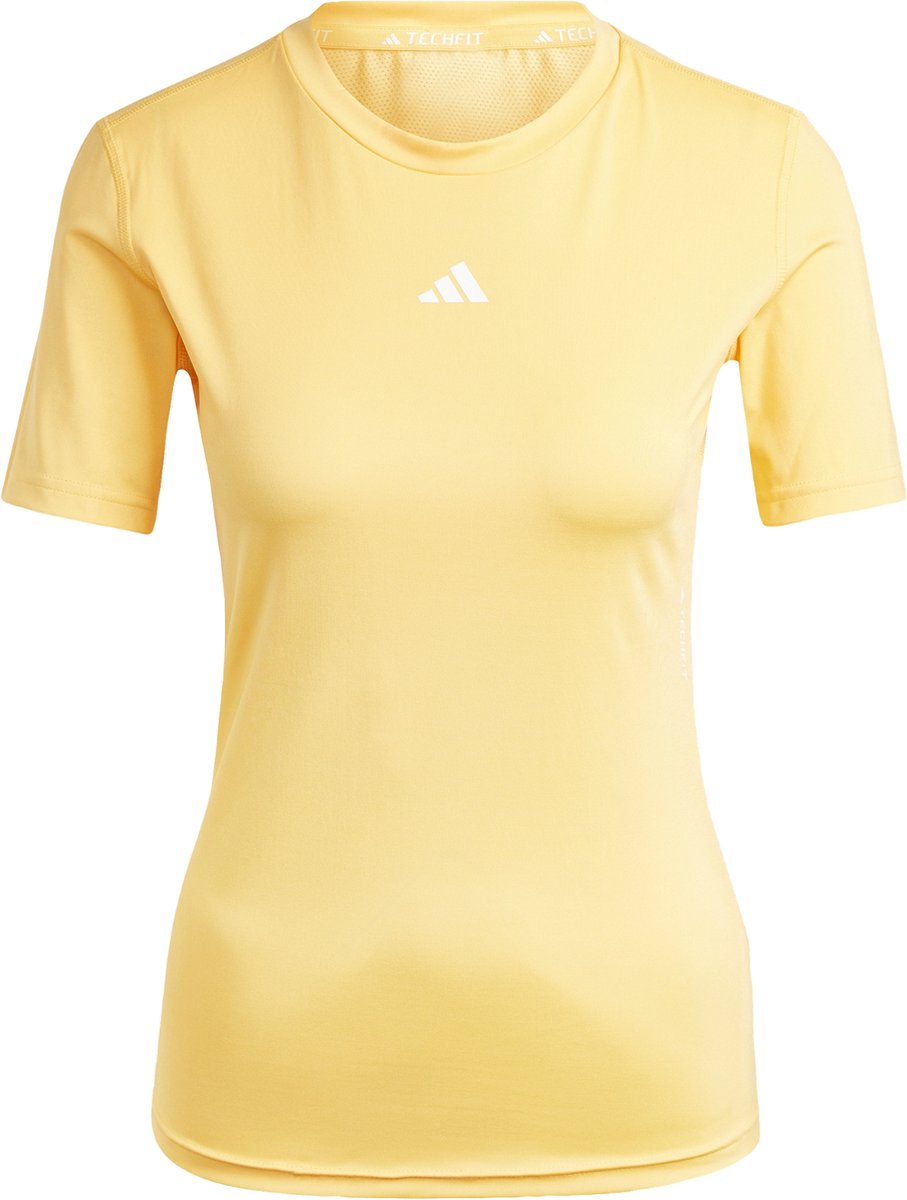 adidas Performance Techfit Training T-shirt Dames Geel