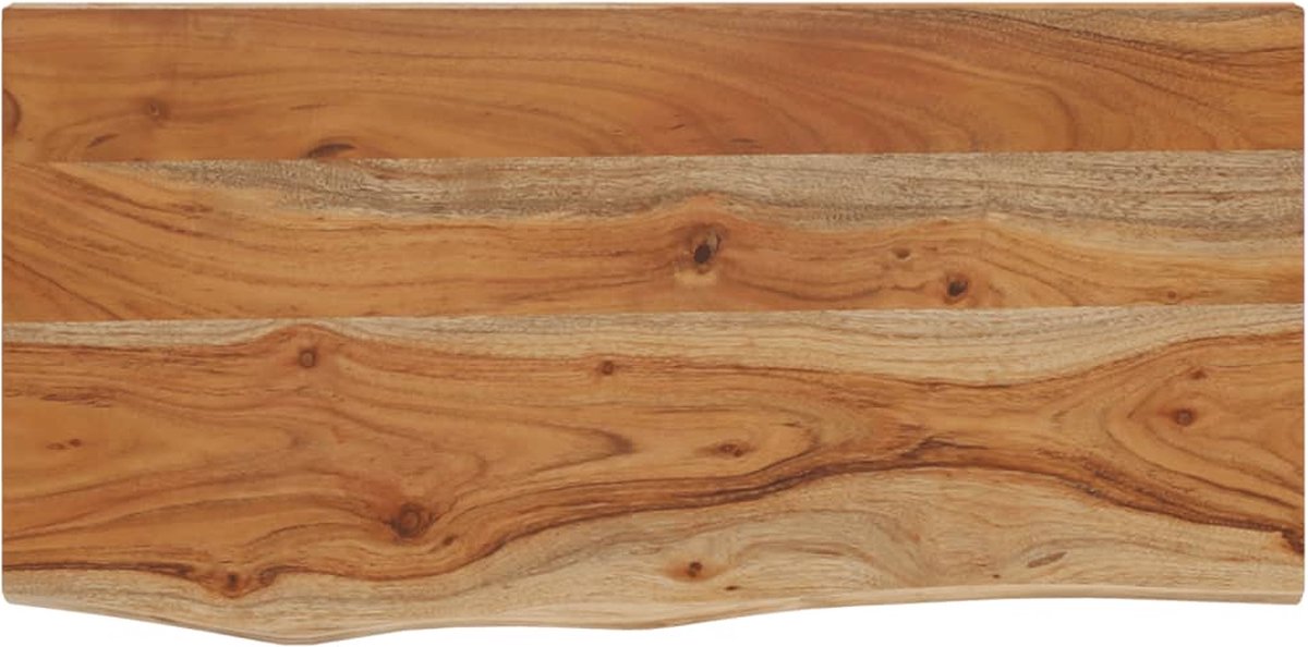 vidaXL Wandschap - rechthoekig - natuurlijke - rand - 40x20x2,5 - cm - acaciahout Naturel