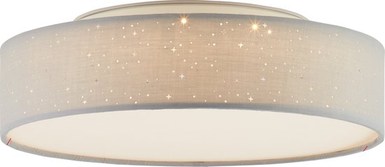 Brilliant lamp Baska plafondlamp 38cm grijs kunststof grijs 12 W LED geïntegreerd