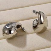 Silver Plated Water Druplet Style Earrings
