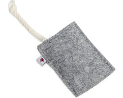 Vilten speelkussen "Felty" met Valeriaan - Lichtgrijs - ± 7,5 x 10,5 cm - Kattenspeelgoed - CanadianCat Company
