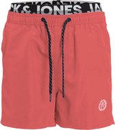 Jack & Jones Junior Shorts de bain Garçons JPSTFIJI Double Waistband Hot Coral - Taille 176 - Maillot de bain