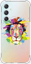 GSM Hoesje Geschikt voor Samsung Galaxy S23 FE Leuk TPU Back Cover met transparante rand Lion Color