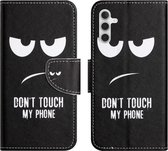 Coverup Book Case - Geschikt voor Samsung Galaxy A15 Hoesje - Don't Touch