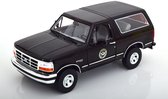 Het 1:18 Diecast-model van de Ford Bronco van de Montana Livestock Association uit 1992. De fabrikant van het schaalmodel is Greenlight. Dit model is alleen online verkrijgbaar