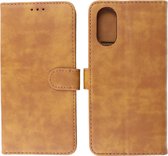 Étui portefeuille pour téléphone Oppo A38 Case Book Case - Marron