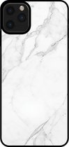 Smartphonica Phone case pour iPhone 11 Pro Max avec imprimé marbre - Coque arrière en TPU design marbre - Wit / Back Cover adapté pour Apple iPhone 11 Pro Max