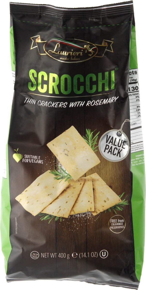 Laurieri Thin crackers with rosemary 400 gram