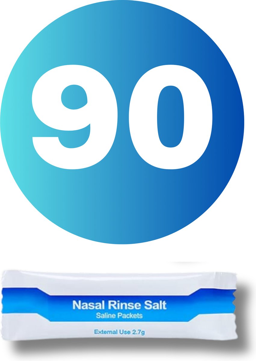 Goedkoopste Neus spoelzout - Nasal zout - 90 zakjes - Neuszout - Nasal salt - Neusdouche - Nasaalzout