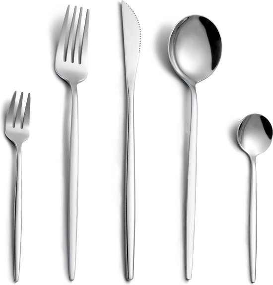 Bestdin Bestekset voor 6 personen, 30-delige roestvrijstalen bestekset