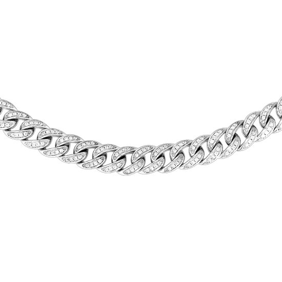 Juwelier Zwartevalk - Zilveren (gerhodineerd) cuban ketting 25.241/70 cm--