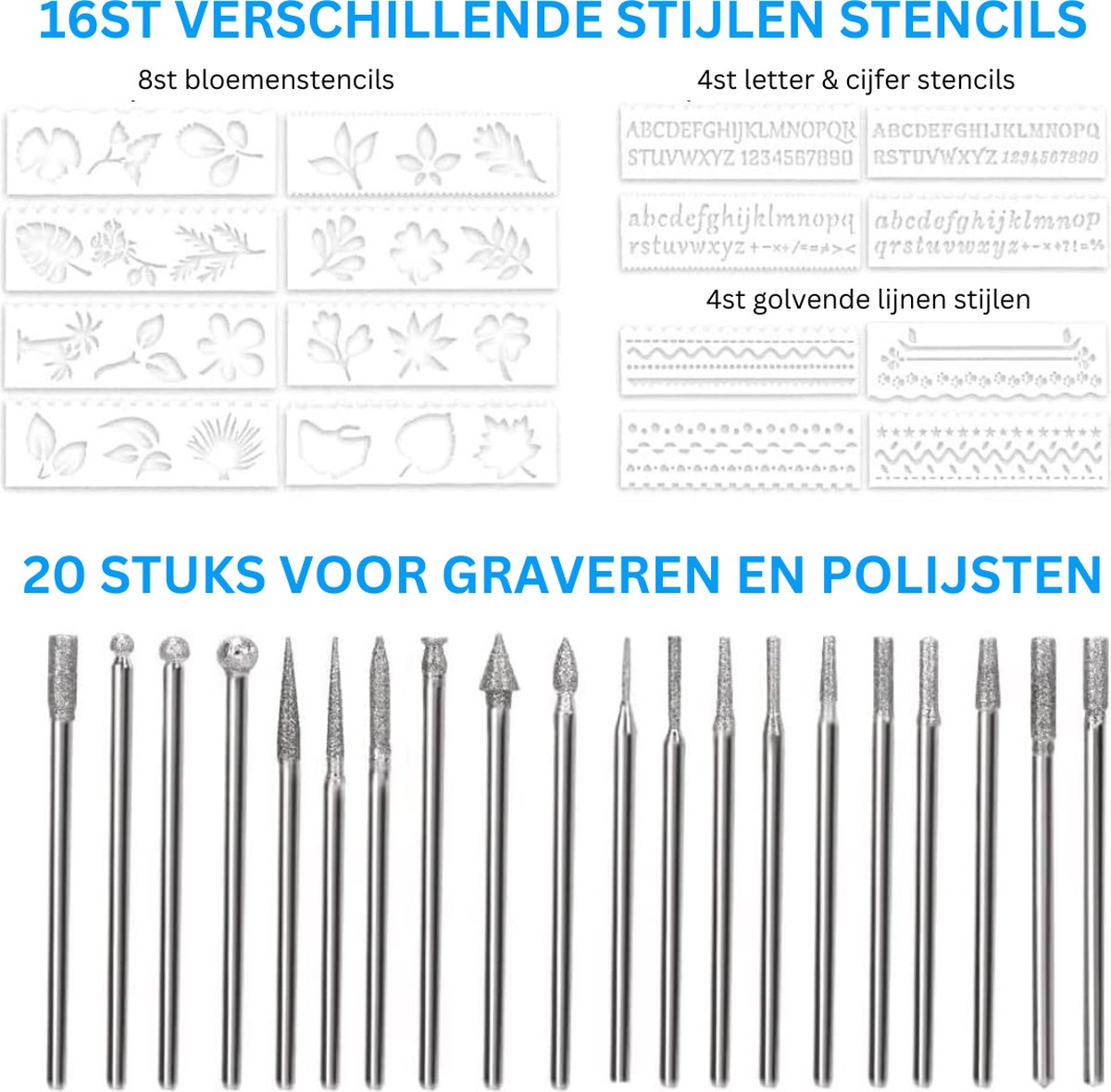 Elektrische graveerpen, professionele etspen, graveergereedschap, doe-het-zelf graveerpen voor sieraden, glas, hout, steen, metaal (zilver