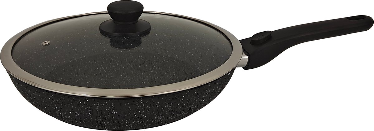 Volkskuchen Koekenpan met Deksel - Ø 24cm - met afneembaar handvat