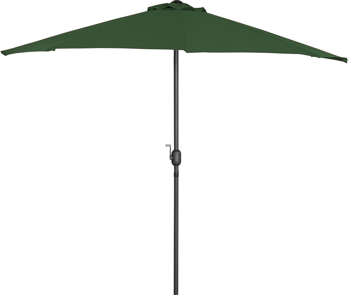 Uniprodo Halve parasol - Groen - vijfhoekig - 270 x 135 cm