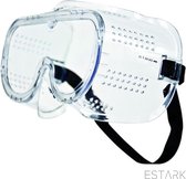 ESTARK® Veiligheidsbril Transparant - Professioneel - LichtGewicht - Polycarbonaat - Vuurwerkbril - Beschermbril - Veiligheidbril - Veiligheid Bril - Oogbeschermer - Spatbril - Stofbril - Overzetbril - Zwart
